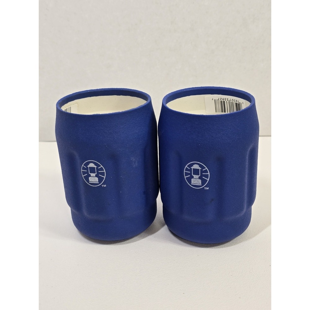 Lot Of 2 Coleman Lantern Logo Cooler Koozies Koozie Blue Can Beer